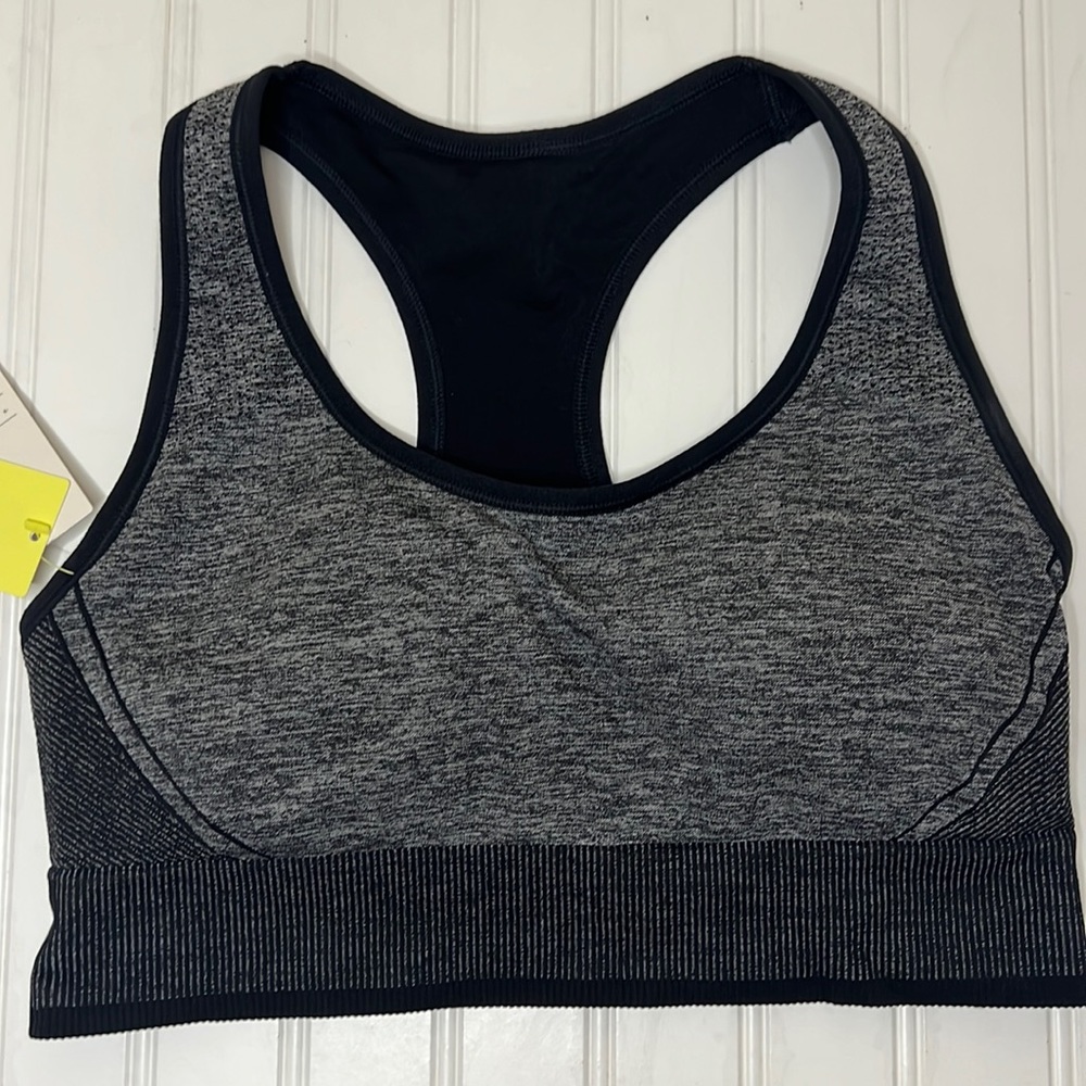 All in motion black grey XXL sports bra BRAND NEW NWT